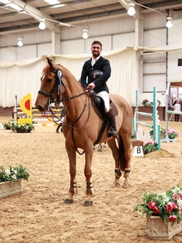 Harry Bateman wins the SEIB Winter Novice at Bury Farm Equestrian Winter Classic